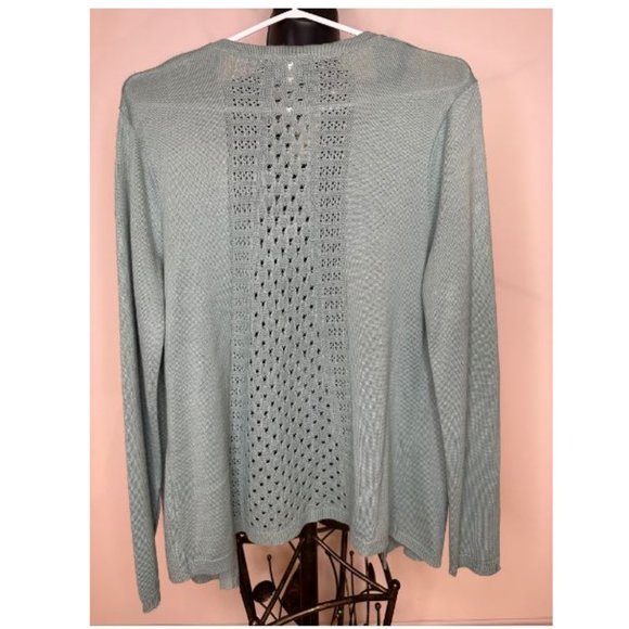 Maurice's Womens Open Front Cardigan Sweater Long Sleeve Oversized Size M Green - Picture 3 of 4